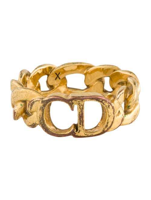 Christian Dior CD Curb Link Band Ring