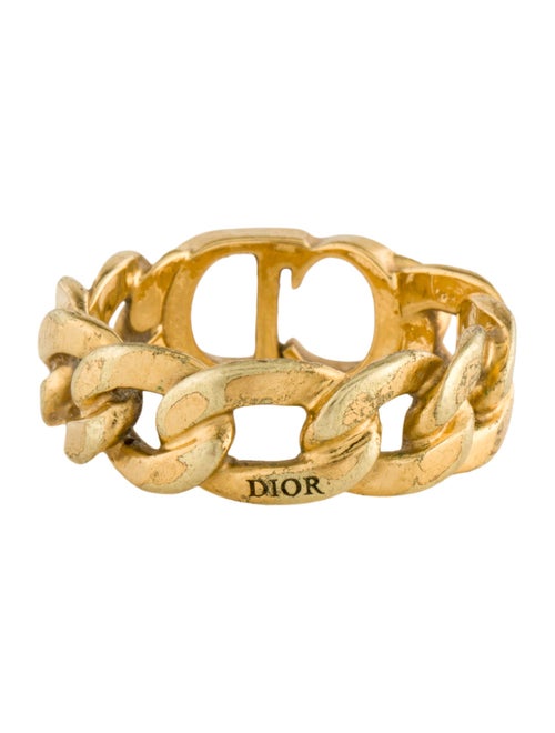 Christian Dior CD Curb Link Band Ring