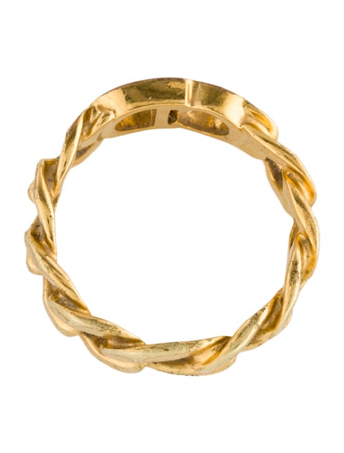 Christian Dior CD Curb Link Band Ring