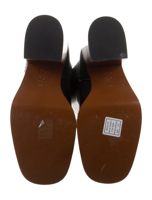 Christian Dior Leather Striped Riding Boots