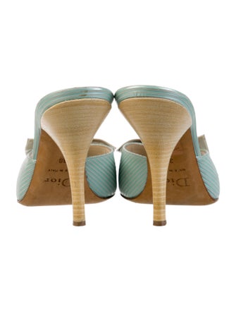 Christian Dior Diorissimo Pattern Leather Mules