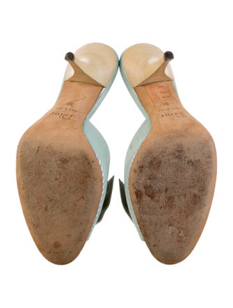 Christian Dior Diorissimo Pattern Leather Mules