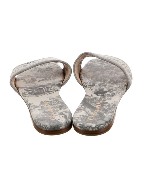 Christian Dior Printed Embroidered Accent Slides