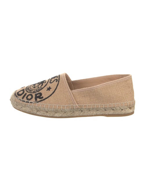 Christian Dior Canvas Embroidered Accent Espadrilles