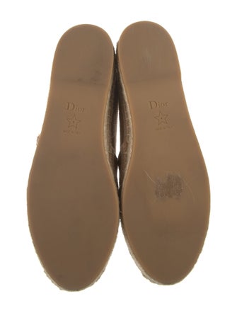 Christian Dior Canvas Embroidered Accent Espadrilles