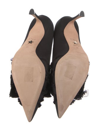 Christian Dior Faux Pearl Accents Bow Accents Pumps