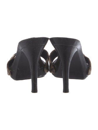 Christian Dior Diorissimo Pattern Leather Slides