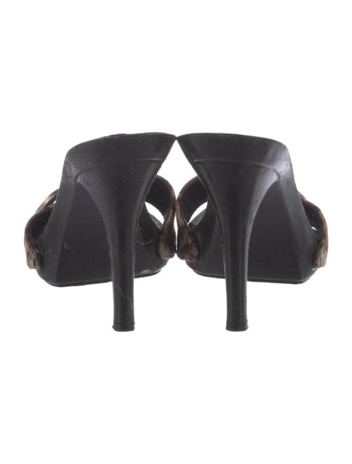 Christian Dior Diorissimo Pattern Leather Slides