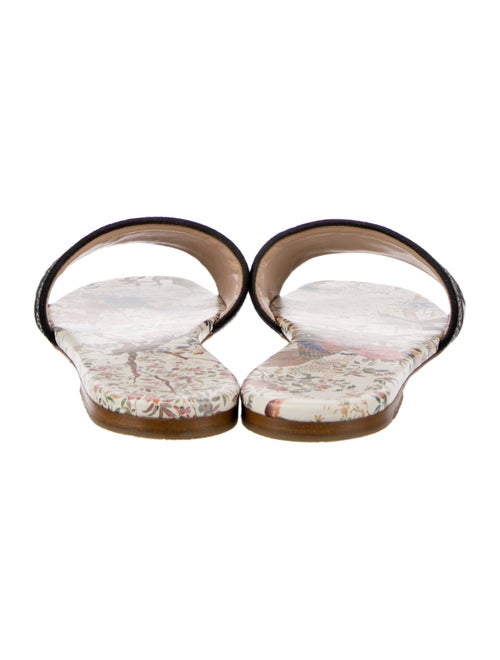 Christian Dior Printed Embroidered Accent Slides