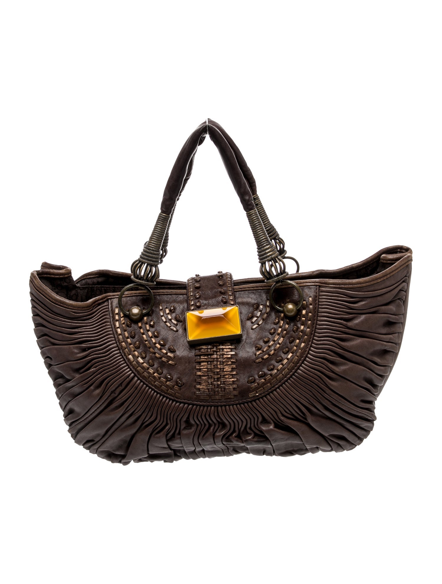 Christian Dior Leather Top Handle Bag Vintage