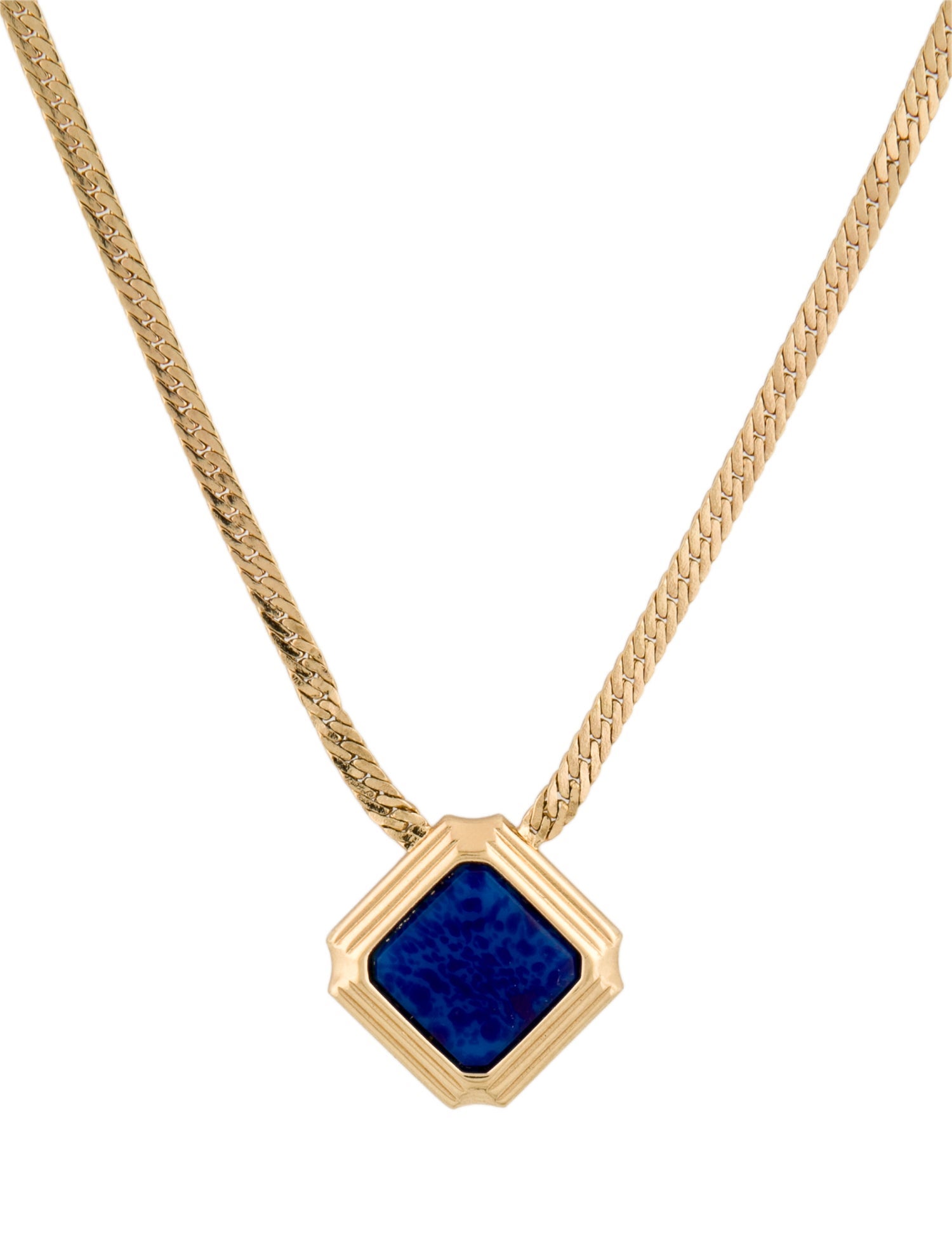 Christian Dior Vintage Enamel Pendant Necklace