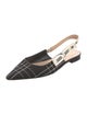 Christian Dior Tweed Printed Slingback Flats