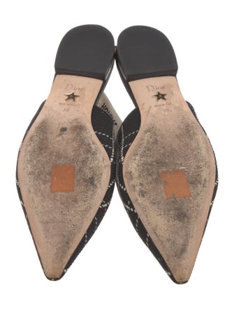 Christian Dior Tweed Printed Slingback Flats
