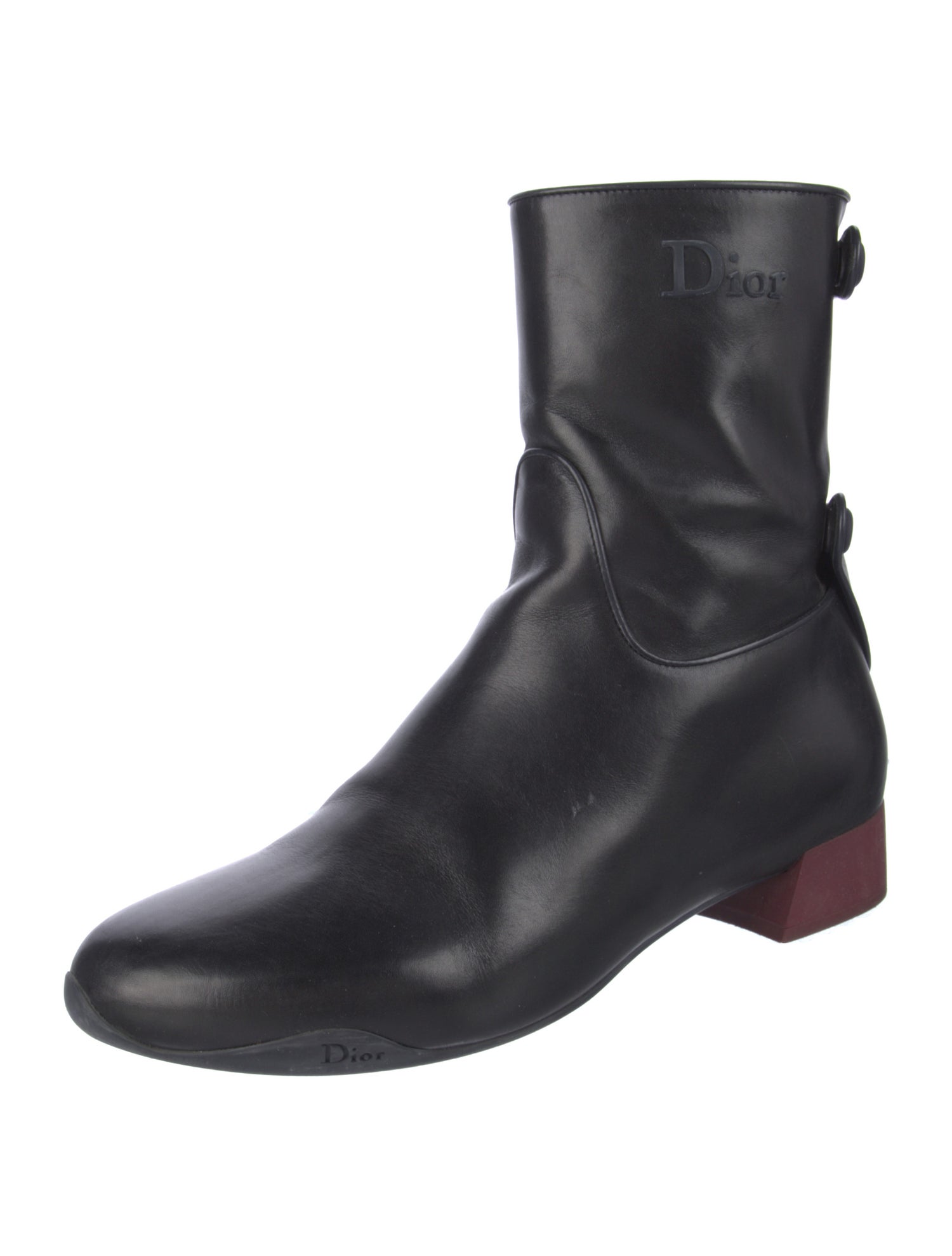 Christian Dior Leather Combat Boots