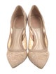 Christian Dior Suede Lace Trim Embellishment Pumps