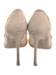 Christian Dior Suede Lace Trim Embellishment Pumps