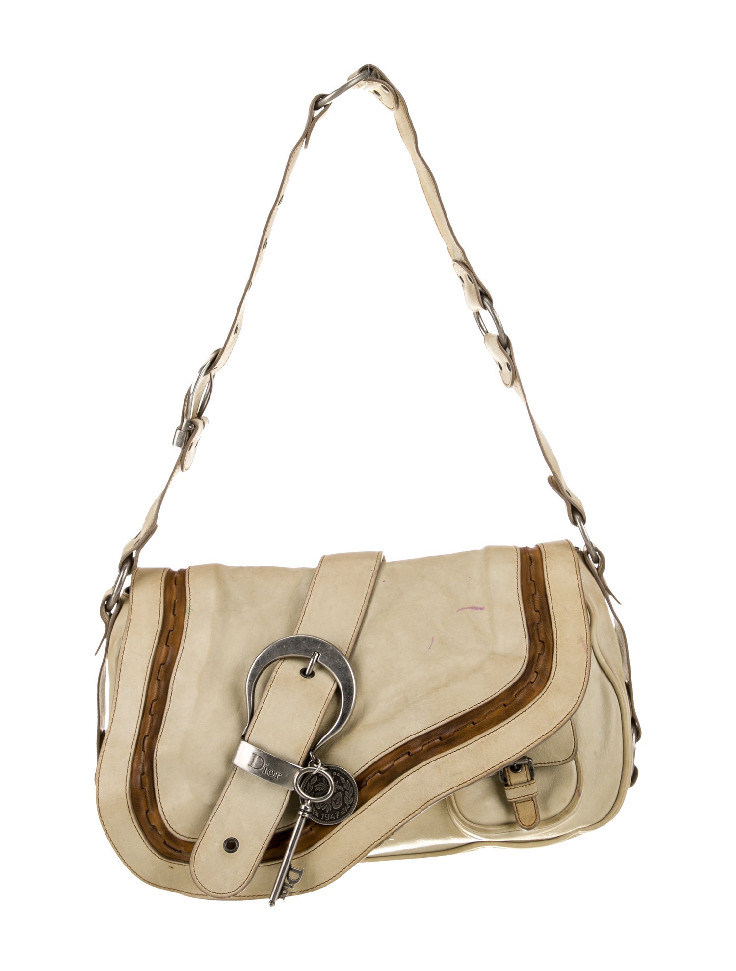 Christian Dior Leather Gaucho Saddle Medium Vintage