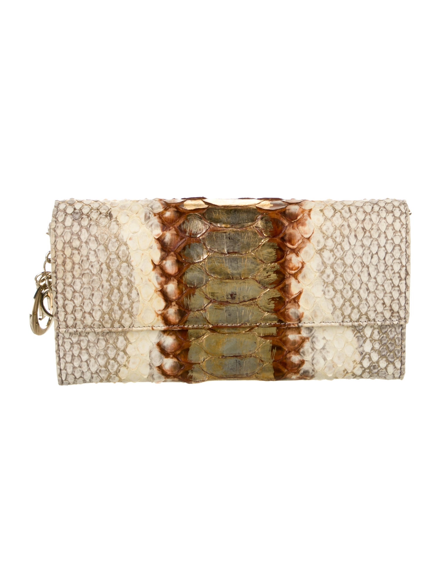 Christian Dior 2015 Python Continental Wallet