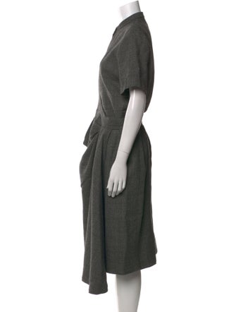 Christian Dior Virgin Wool Midi Length Dress