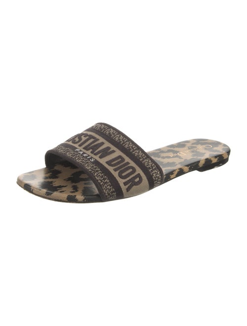 Christian Dior Canvas Printed Slides