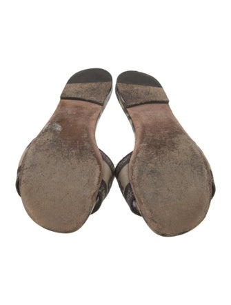 Christian Dior Canvas Printed Slides