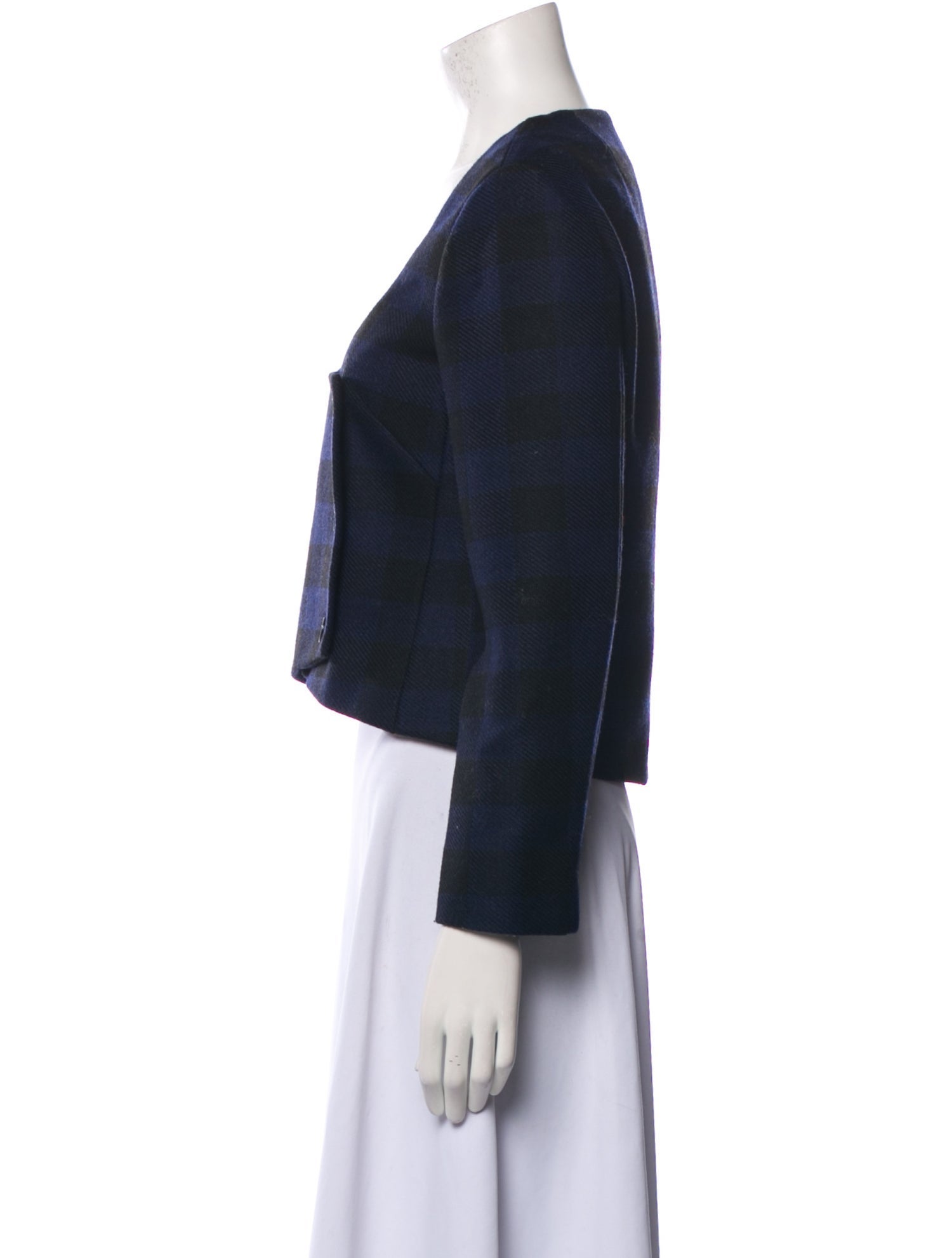 Christian Dior Virgin Wool Plaid Print Jacket