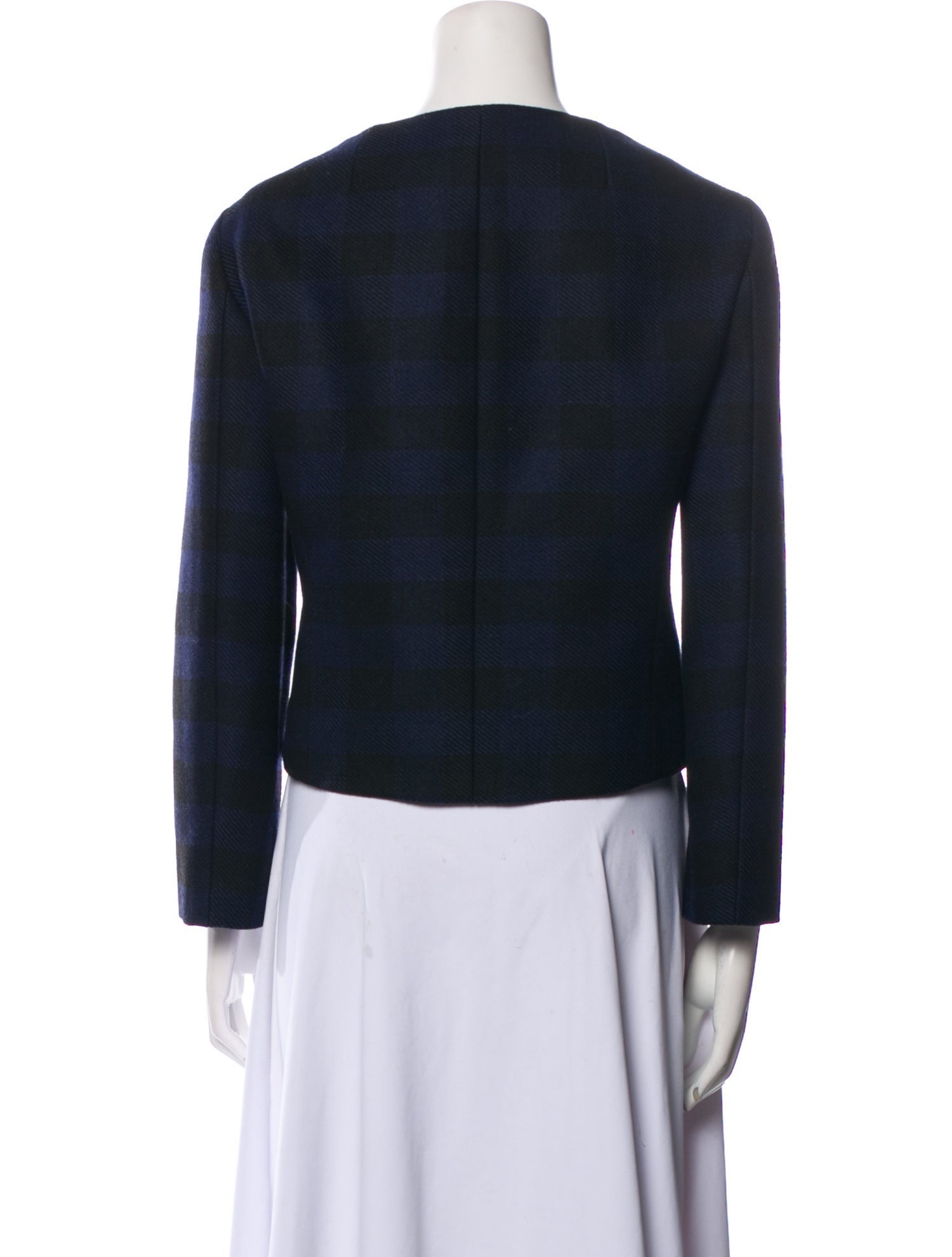 Christian Dior Virgin Wool Plaid Print Jacket