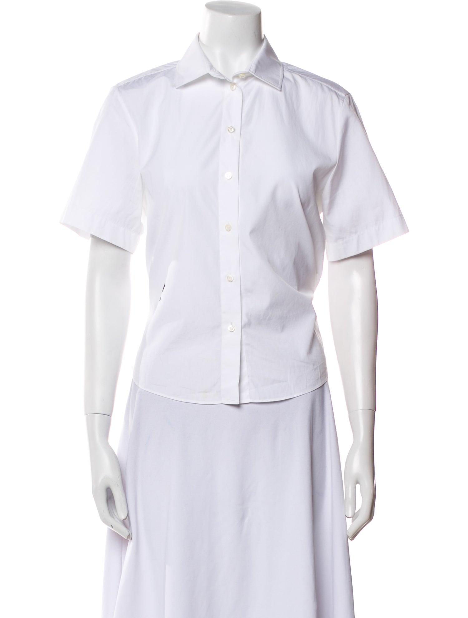 Christian Dior Short Sleeve Button-Up Top