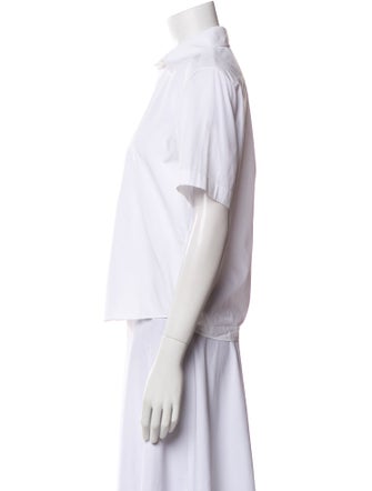 Christian Dior Short Sleeve Button-Up Top