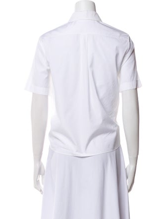 Christian Dior Short Sleeve Button-Up Top