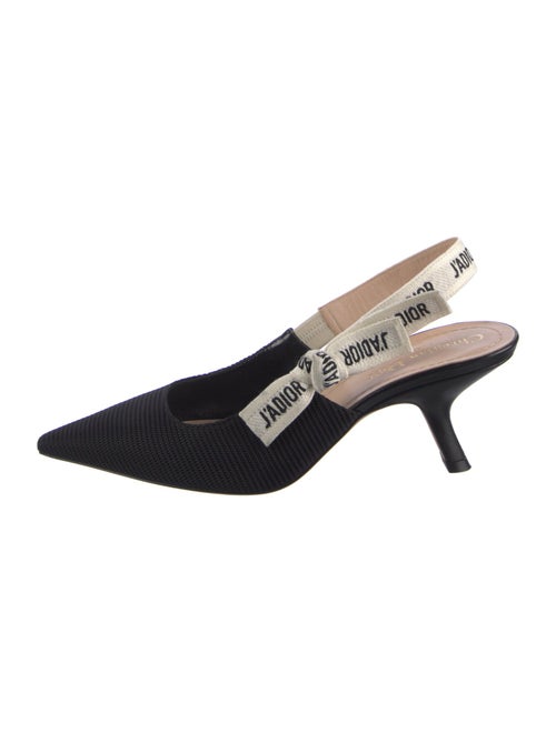 Christian Dior Printed Bow Accents Slingback Pumps