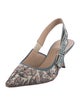 Christian Dior Canvas Printed Slingback Pumps