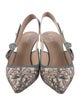 Christian Dior Canvas Printed Slingback Pumps