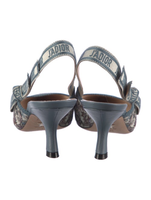 Christian Dior Canvas Printed Slingback Pumps
