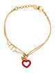 Christian Dior Enamel Heart Charm Bracelet
