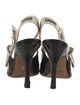 Christian Dior Patent Leather Bow Accents Slingback Pumps