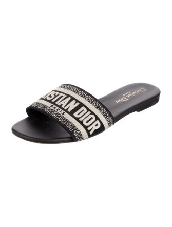 Christian Dior Canvas Printed Slides