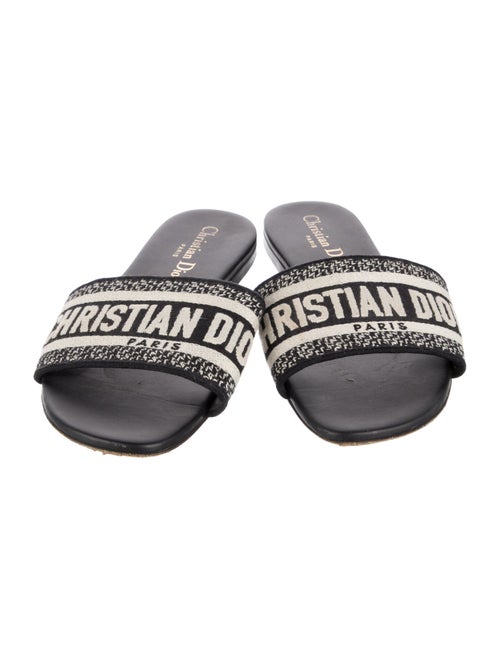 Christian Dior Canvas Printed Slides
