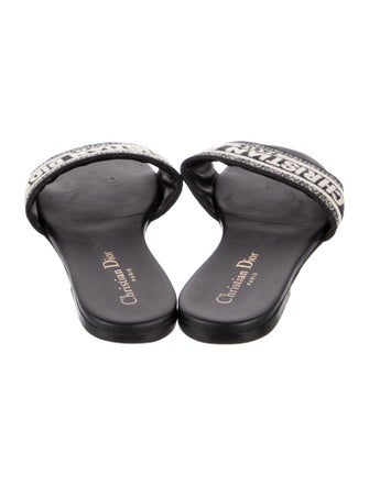Christian Dior Canvas Printed Slides
