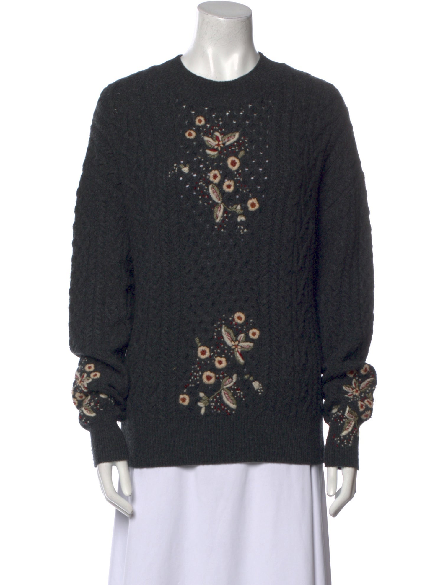 Christian Dior Wool Floral Print Sweater