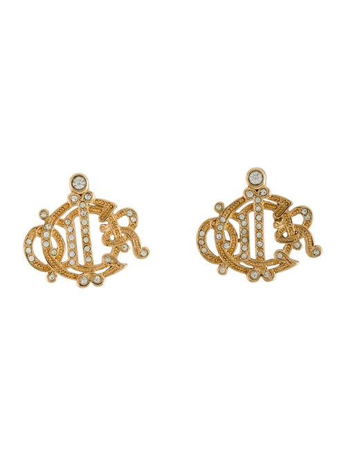 Christian Dior Crystal Stud Earrings