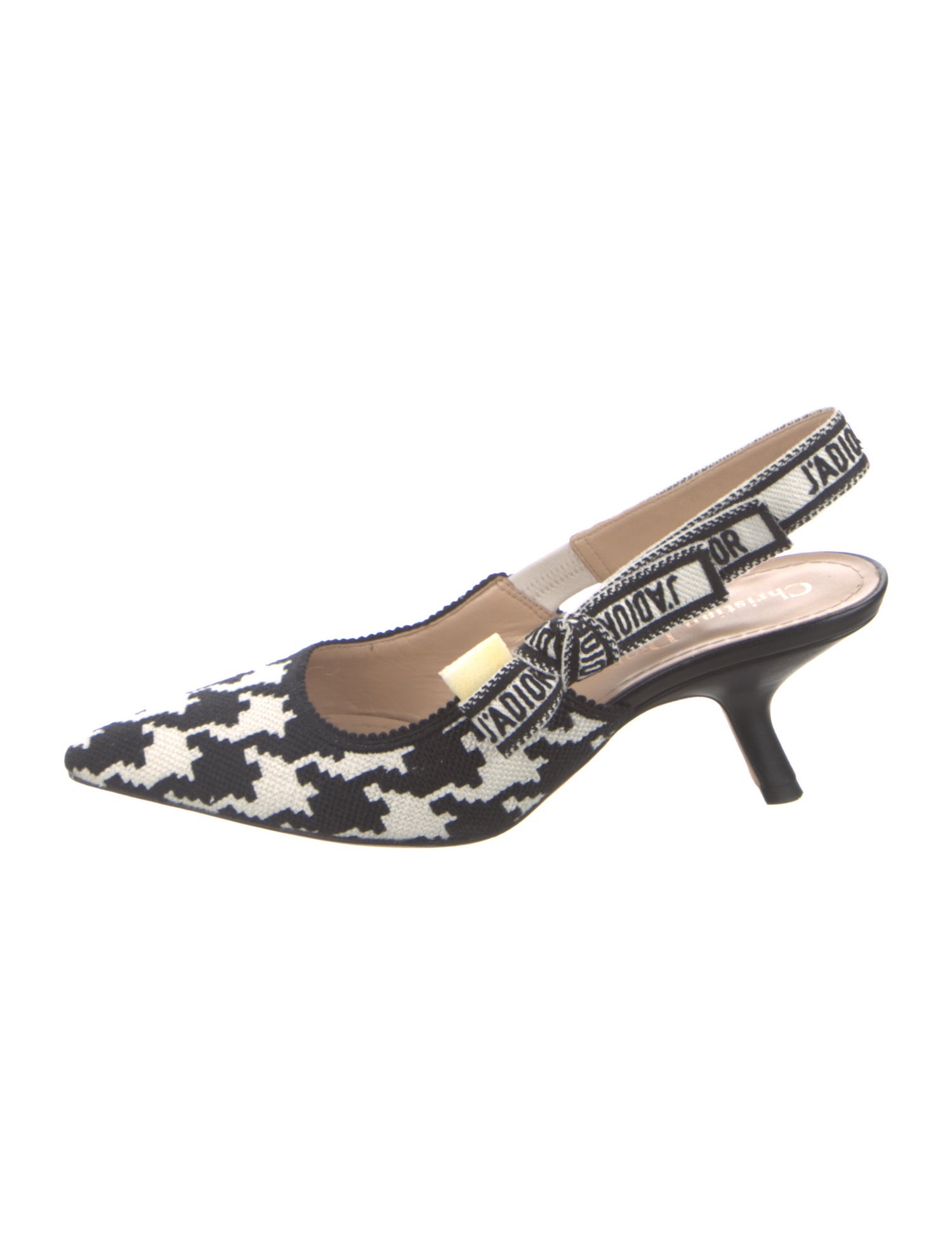 Christian Dior Printed Bow Accents Slingback Pumps