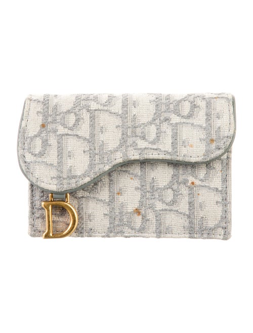 Christian Dior 2021 Saddle Bloom Card Holder Compact Wallet