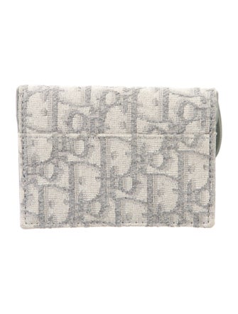 Christian Dior 2021 Saddle Bloom Card Holder Compact Wallet