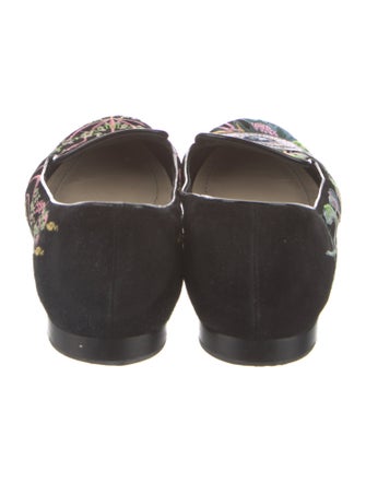 Christian Dior Suede Printed Loafers