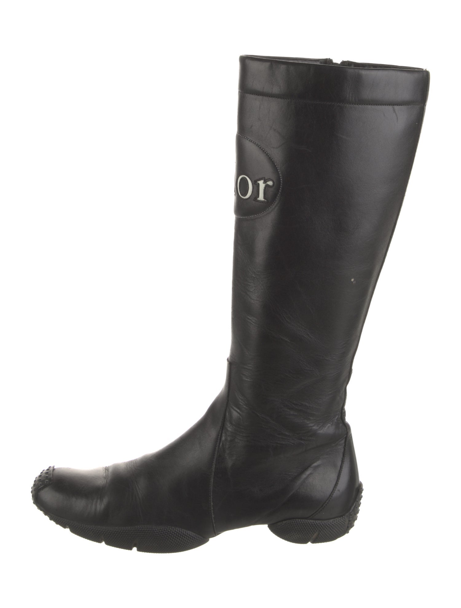 Christian Dior Leather Rain Boots