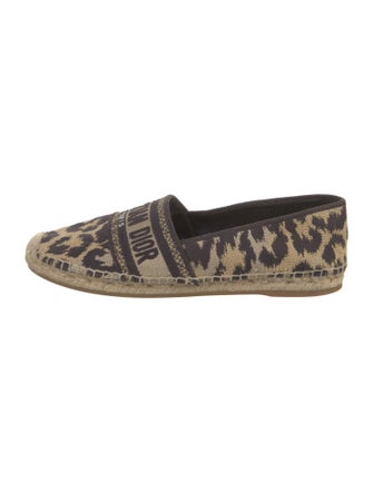 Christian Dior Canvas Animal Print Espadrilles
