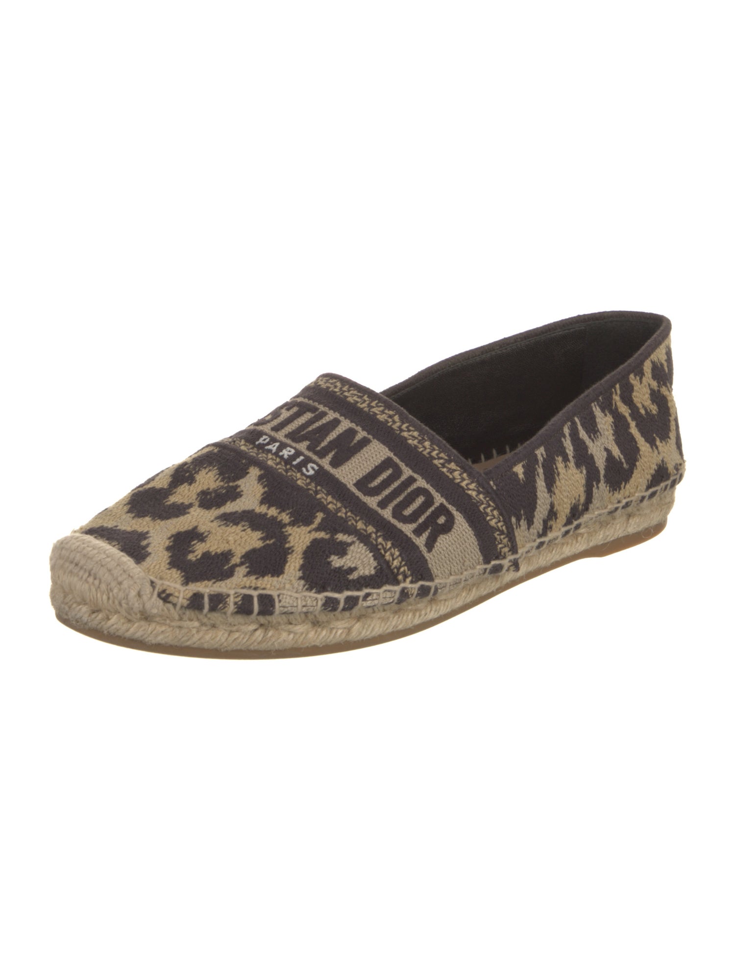 Christian Dior Canvas Animal Print Espadrilles