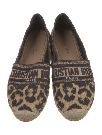 Christian Dior Canvas Animal Print Espadrilles