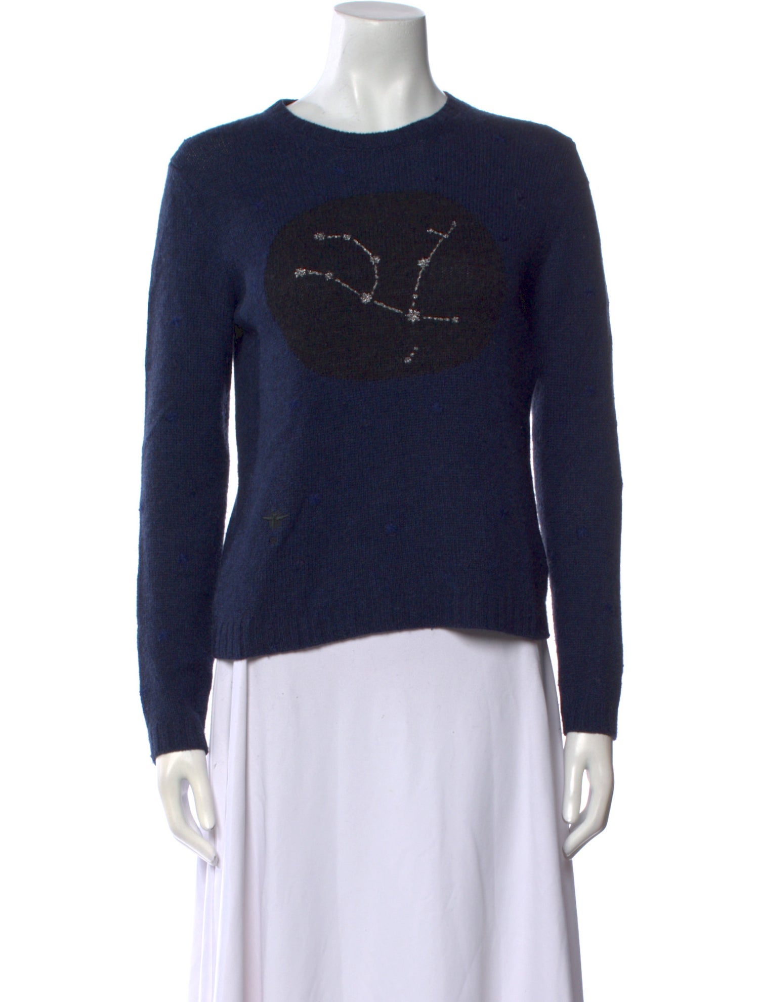 Christian Dior Cashmere Graphic Print Sweater